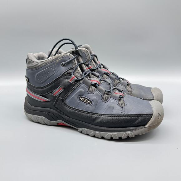 Keen Shoes Womens 6 Gray Black Targhee Mid Waterproof Hiking KEENDRY Trail Boots - Picture 2 of 10